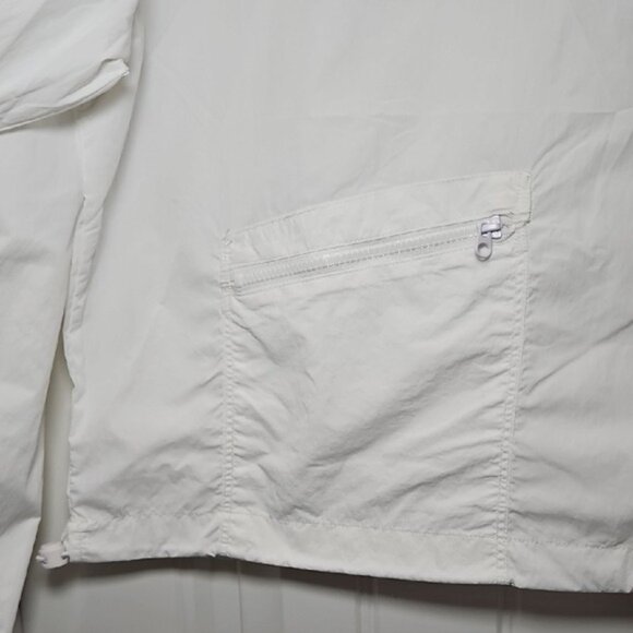 Champion Classic White Hooded Anorak Wind Jacket Small New 1/4 Zip Spellout - Picture 7 of 14